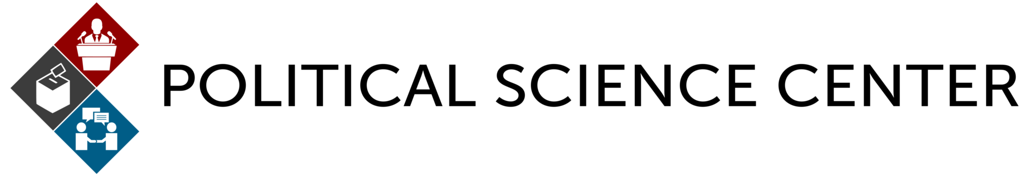 Titelbanner mit Symbol und Text: Political Science Center